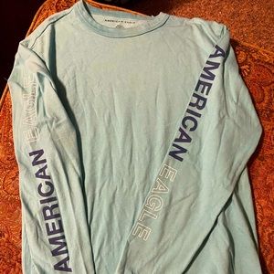 American Eagle Aqua Long Sleeve Tee